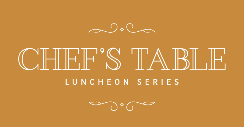 Web graphic for The Hallmark's Chef's Table luncheon series,